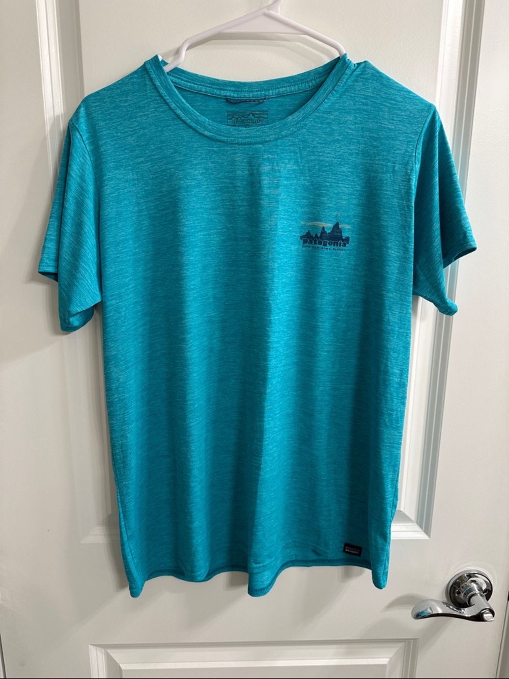 Patagonia Women’s Teal Short-Sleeve Capilene Cool Daily Shirt - Large